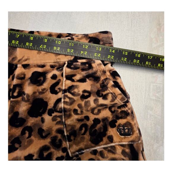 Juicy Couture Velour Leopard Animal Print Straight Leg Lounge Pants SZ Small - Picture 5 of 7